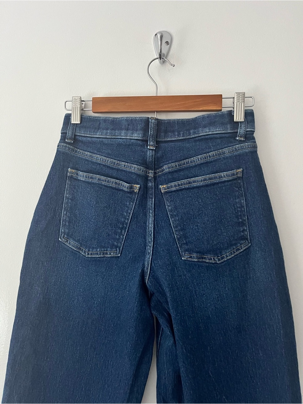 Spanx Spanxshape Authentic 360 Wide Leg Blue Denim Jeans Small Petite - Picture 6 of 11